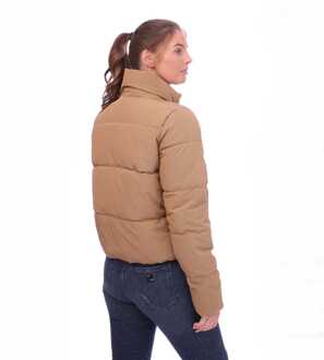 Only Dames Only Dolly Korte Pufferjas in Beige - maat EU 44 / UK 16