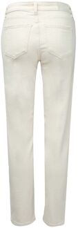 Only Dames Only Emily Straight Fit High Waist Jeans in Ecru - maat Crème