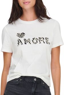 Only Ditte Life Rhnstn SS Animal T-shirt Dames - XL
