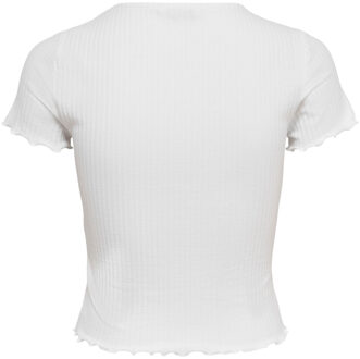 Only Enige Dames T-Shirt In Wit - L
