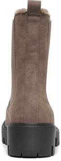 Only ENKEL BETTY-9 WARM VOERING Polyurethaan Dames Bruin Stone Hak Enkellaarsjes