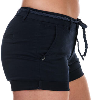 Only Evelyn Life Riemed chinoshort voor dames in marineblauw Navy