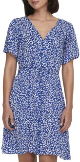 Only Evida Jurk Dames blauw - wit - L