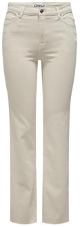 Only Flared Slit Pant in Pumice Stone Only , Beige , Dames - Xl,L,M,S,Xs