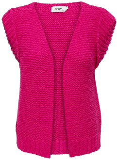 Only Fuchsia Purple Open Cardigan | Freewear Roze Only , Pink , Dames - M,S,Xs