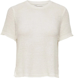 Only Gezellige Gebreide Pullover T-shirt Only , Beige , Dames - L