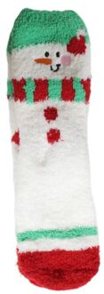 Only Gezellige Sneeuwman Sokken Feestcadeau Wit