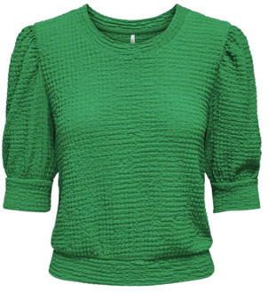 Only Groene Bee Korte Mouw Top Only , Green , Dames - Xl,L,M,S,Xs