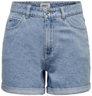 Only High-Waist Denim Shorts Light Blue Only , Blue , Dames - 2Xl,Xl,L,M,S,Xs