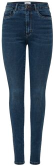 Only high waist skinny jeans donkerblauw - L-30