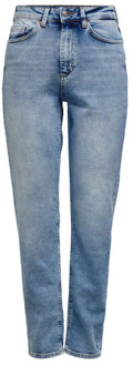 Only high waist slim fit jeans blauw - M-34
