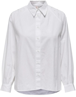 Only Highlow Shirt Bright White Only , White , Dames - Xl,L,M,S
