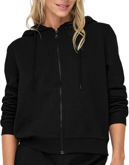 Only Hoodie met rits en lange mouwen Only , Black , Dames - L,M,S,Xs