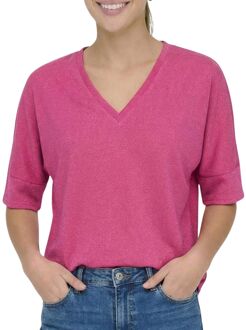 Only Ivy Glitter V-neck Top Dames - L