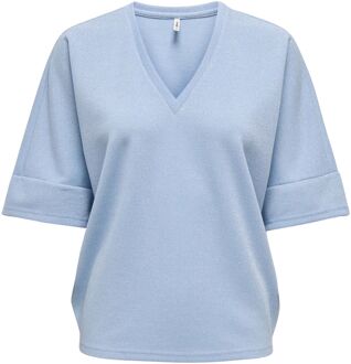 Only Ivy Glitter V-neck Top Dames - XS