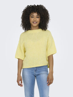 Only jdylinea s/s pullover o-neck knt no 15367237 pastel yellow - maat M Geel