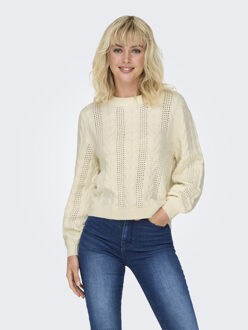 Only Kabeltrui Pullover Only , Beige , Dames - Xl,L