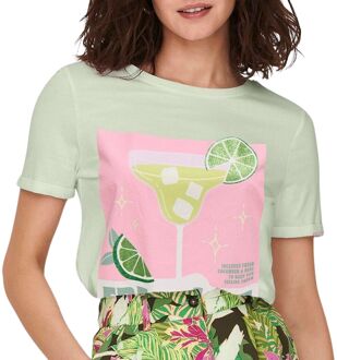 Only Kita Life Drinks T-shirt Dames - S