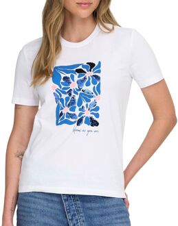 Only Kita Regular Print T-shirt Dames - L