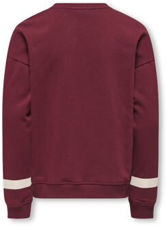 Only Koghella life ls o-neck loose print swt bordeaux Rood - 116