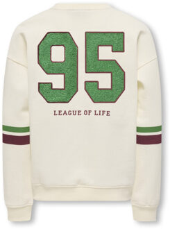 Only Koghella life ls o-neck loose print swt off-white Ecru - 128