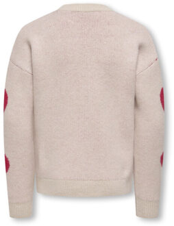 Only Kognaja ls flower pullover knt ecru dessin - 164