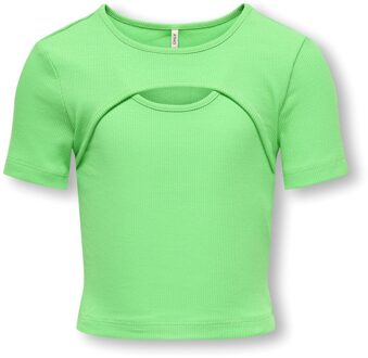 Only Kognessa s/s cut out top box jrs Groen - 146/152