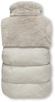 Only Kogwanja fur puffer mix waistcoat otw beige Ecru - 128