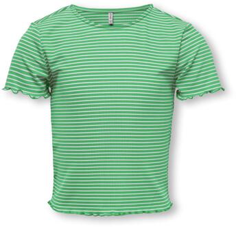 Only Kogwilma life s/s rib top jrs Groen - 122/128