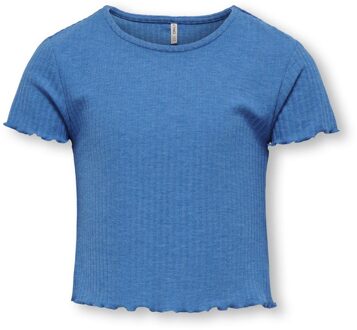 Only Konnella s/s o-neck top noos jrs Blauw - 110/116