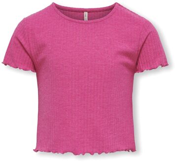 Only Konnella s/s o-neck top noos jrs Roze - 110/116
