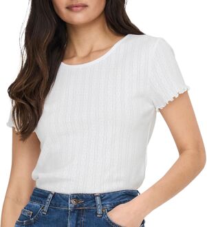 Only Korte mouwen top voor vrouwen Only , White , Dames - L,M