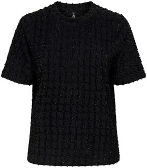 Only Lines Life 2/4 Glitter Top Dames