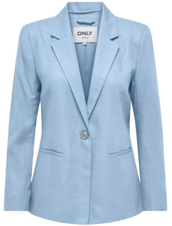 Only Linnen blazer in Cashmere Blue Only , Blue , Dames - Xl,L,M,S,Xs