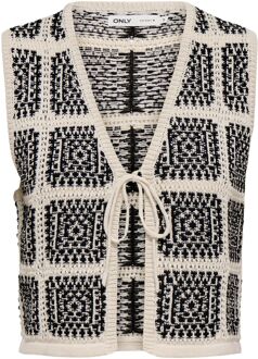 Only Loa SL String Crochet Knitted Gilet Dames - M