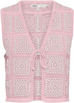 Only Loa SL String Crochet Knitted Gilet Dames - XL