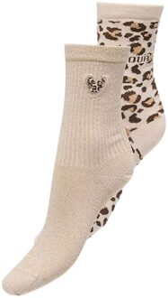 Only Lolivia Leo Sokken Dames (2-pack) - 1 SIZE