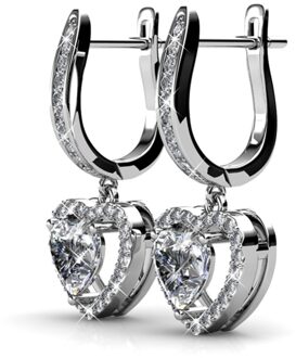 Only Love Oorbellen - Zilver en Kristal - One Size