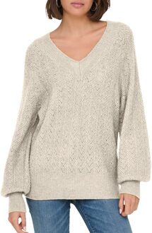 Only Lucilla Glitter V-neck Knitted Sweater Dames - XL