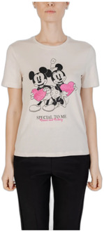 Only Mickey Valentine T-Shirt Collectie Only , Beige , Dames - M