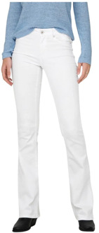 Only Mid Flared Jeans Blush Only , White , Dames - Xl,L,M,Xs