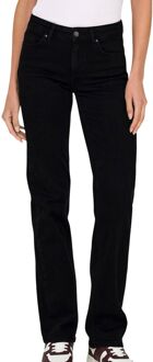 Only Mid Straight Denim Jeans Only , Black , Dames - M L34