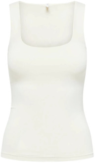 Only Mouwloze Top Only , White , Dames - Xl,M,S,Xs