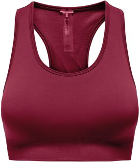Only Naadloos Sport Bh Dames Rood Rhododendron - L