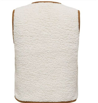 Only Onlagate s/l teddy vest swt - maat XL Wit