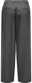 Only onlaggie life mw pinstripe wide pan 15353556 dark grey melange Houtskool - 36-32