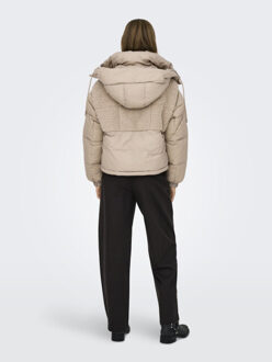 Only Onlagnes life teddy mix puffer cs otw taupe Bruin