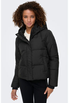 Only Onlalice short down jacket noos otw black - maat XL Zwart