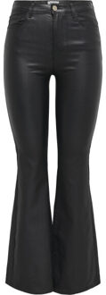 Only Onlalida hw retro flared coat pant - maat M / L32 Zwart