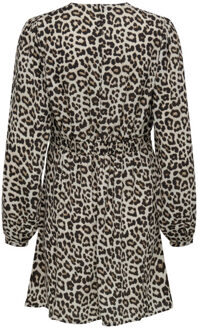 Only Onlalma life poly ls riley dress a zand dessin - maat S Ecru